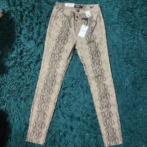 Judy Blue Snakeskin Print Skinny Jeans Women’s Size 1/25 Mid Rise Stretch 29”